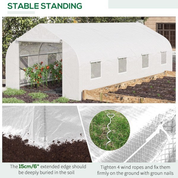 20' x 10' x 7' Greenhouse Walk-In Warm House Doba